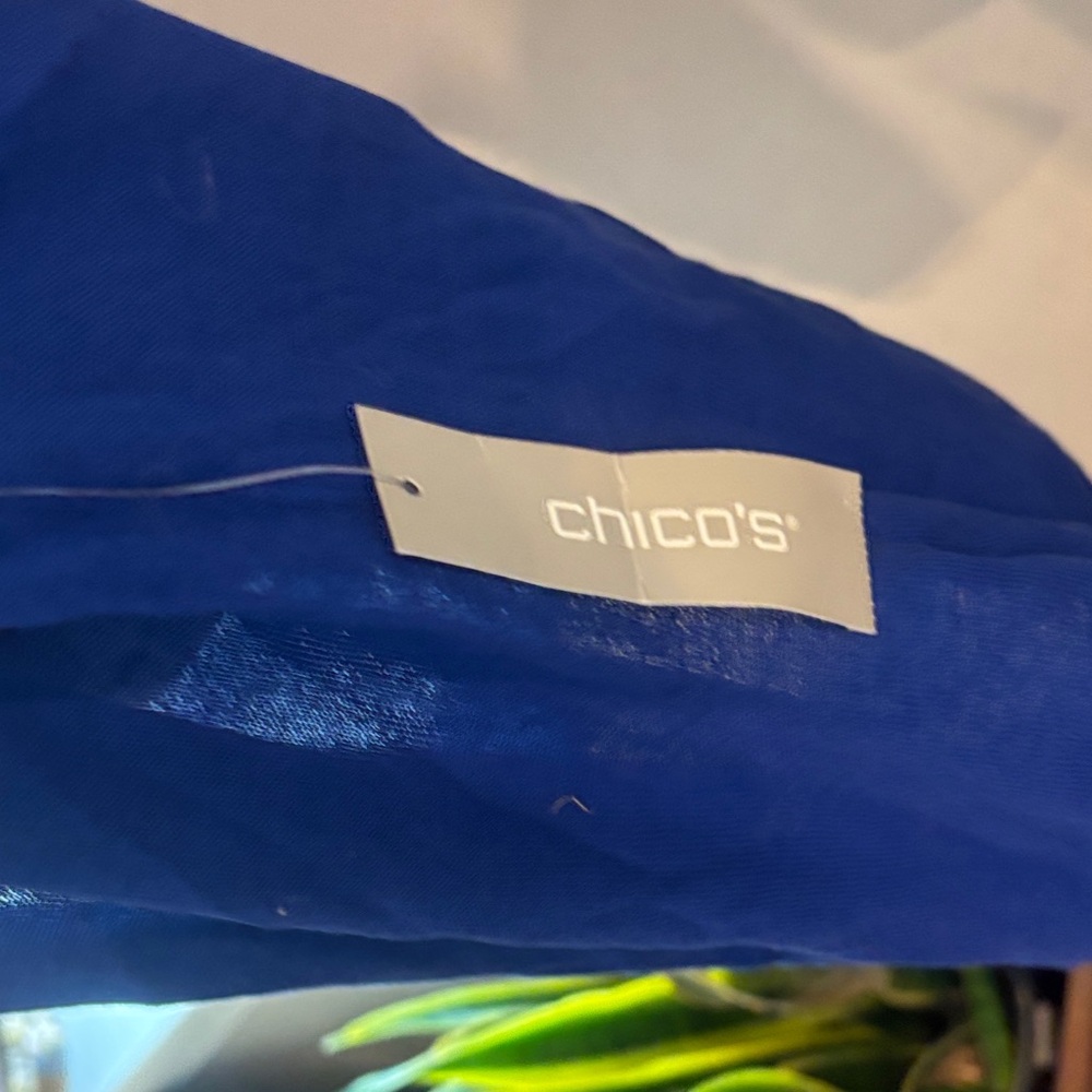 NWT. Chico's Open-Front Royal Blue Lightweight Cardigan - Picture 2 of 6